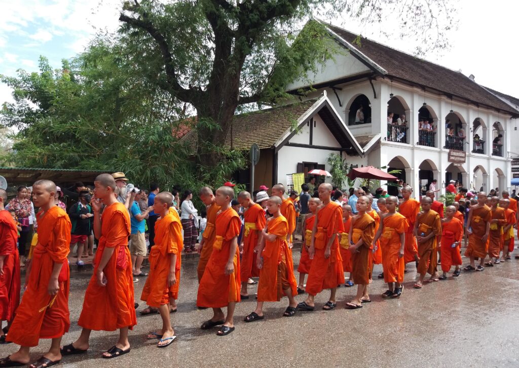 Lao New Year Monk Procession1
